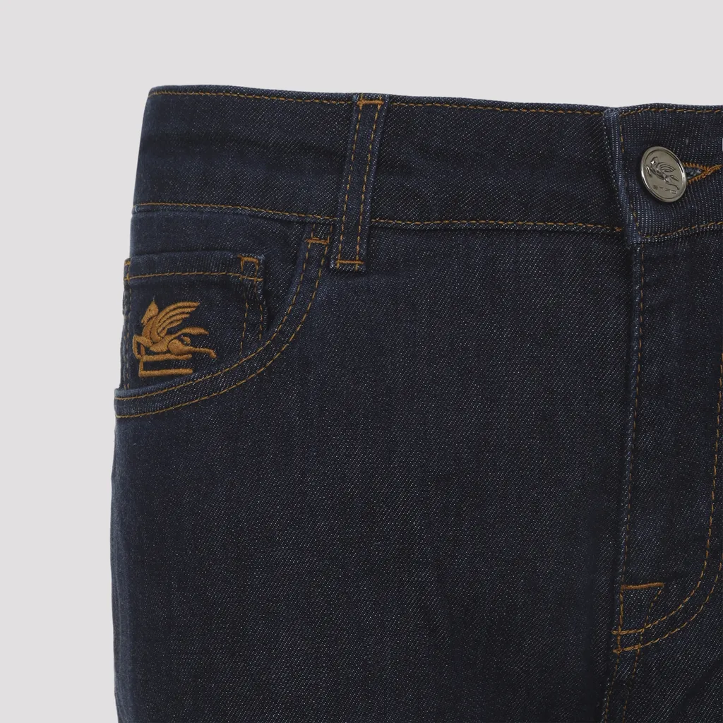 Etro Mid-Rise Slim-Fit Jeans