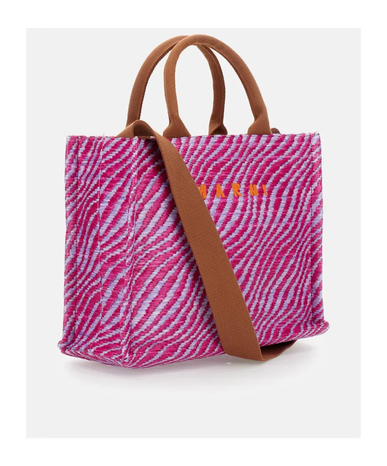 Marni Logo Embroidered Tote Bag