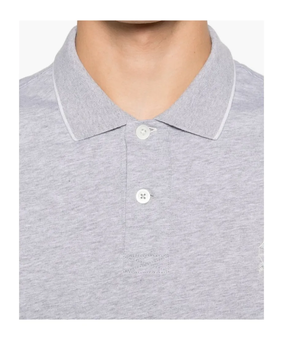 Brunello Cucinelli Logo-Embroidered Short-Sleeved Polo Shirt