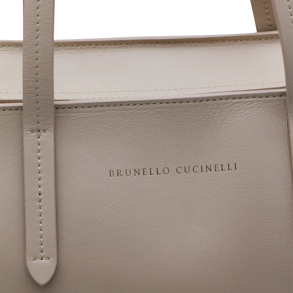 Brunello Cucinelli Logo Print Tote Bag
