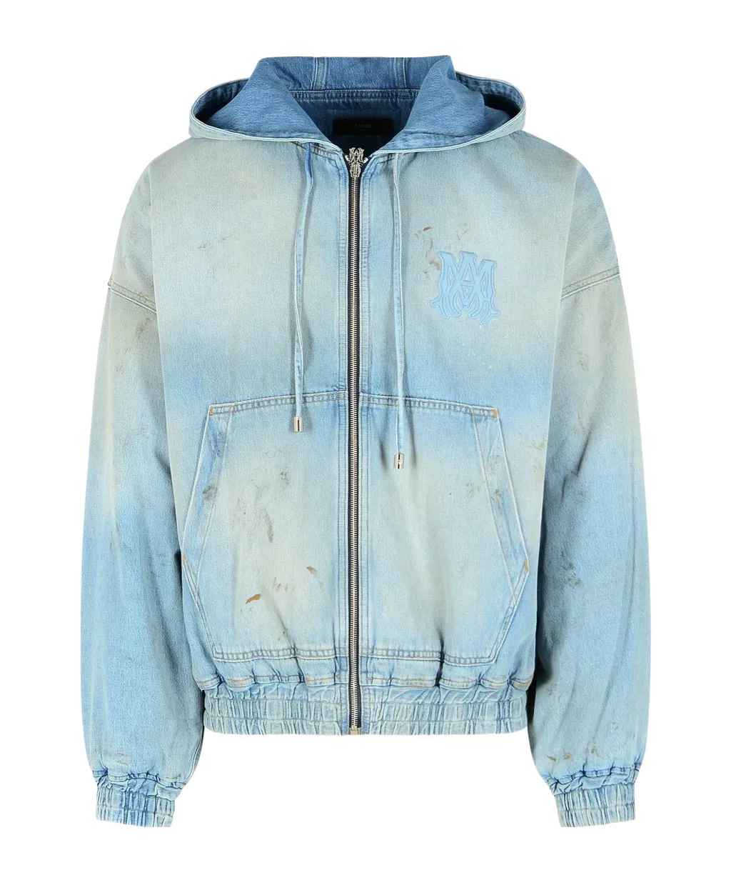 Amiri Logo Patch Zip-Up Jacket