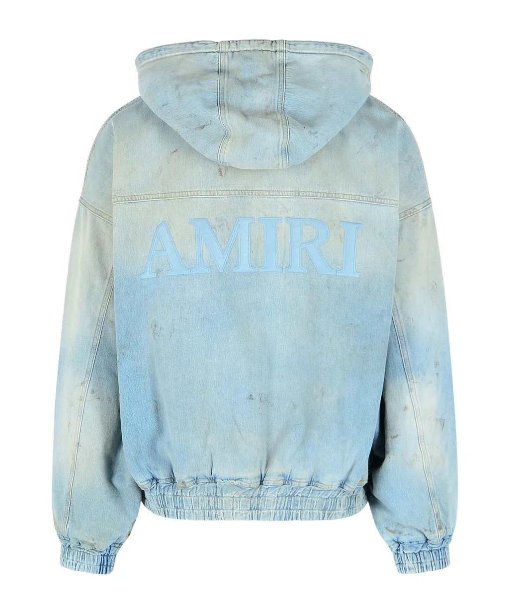 Amiri Logo Patch Zip-Up Jacket