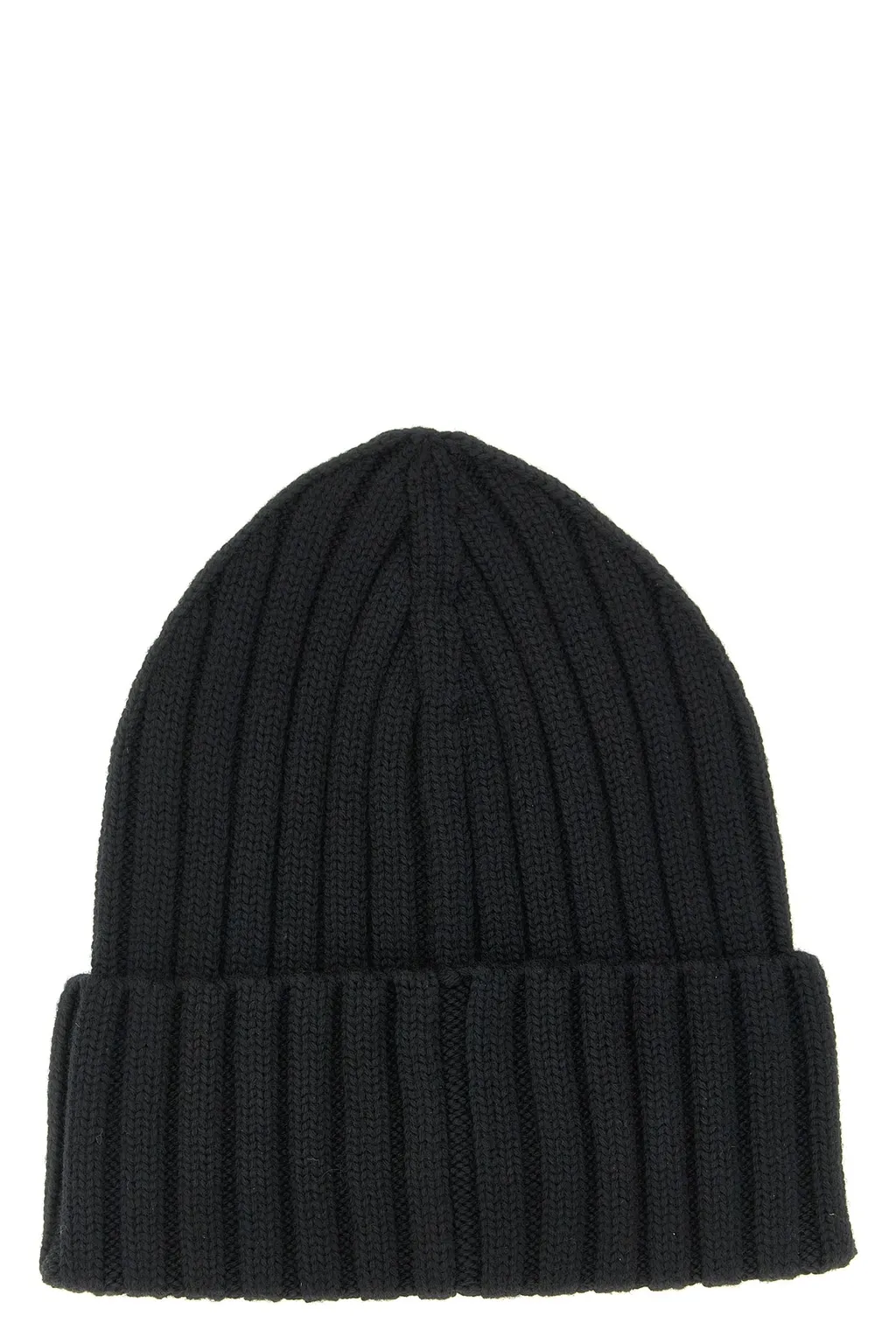 Moncler Logo Patch Ribbed Beanie