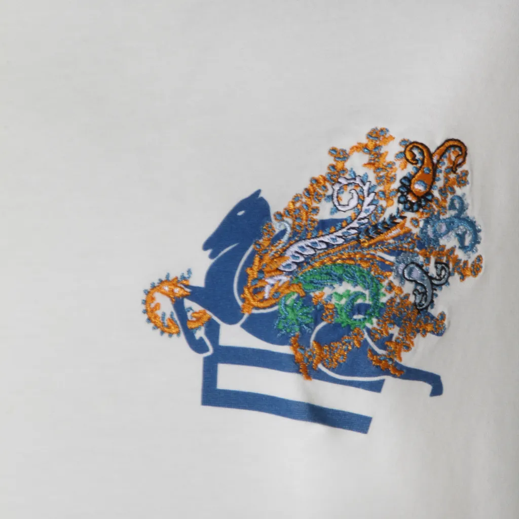Etro Pegaso Embroidered Short-Sleeved T-Shirt