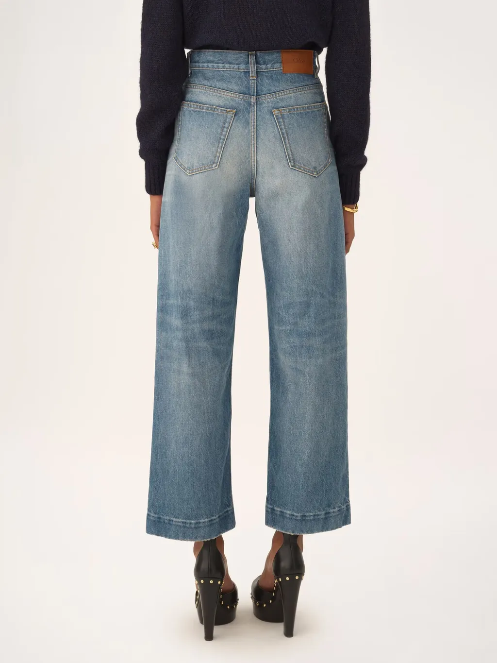 Chlo High-Waisted Cropped Jeans