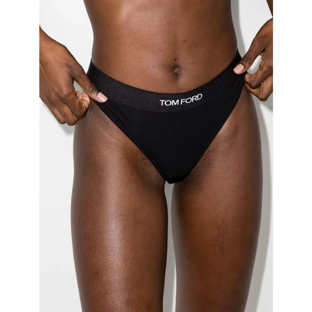 Tom Ford Logo Waistband Thongs
