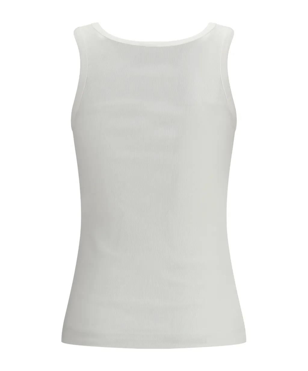 Pinko Ribbed Logo Plaque Tank Top