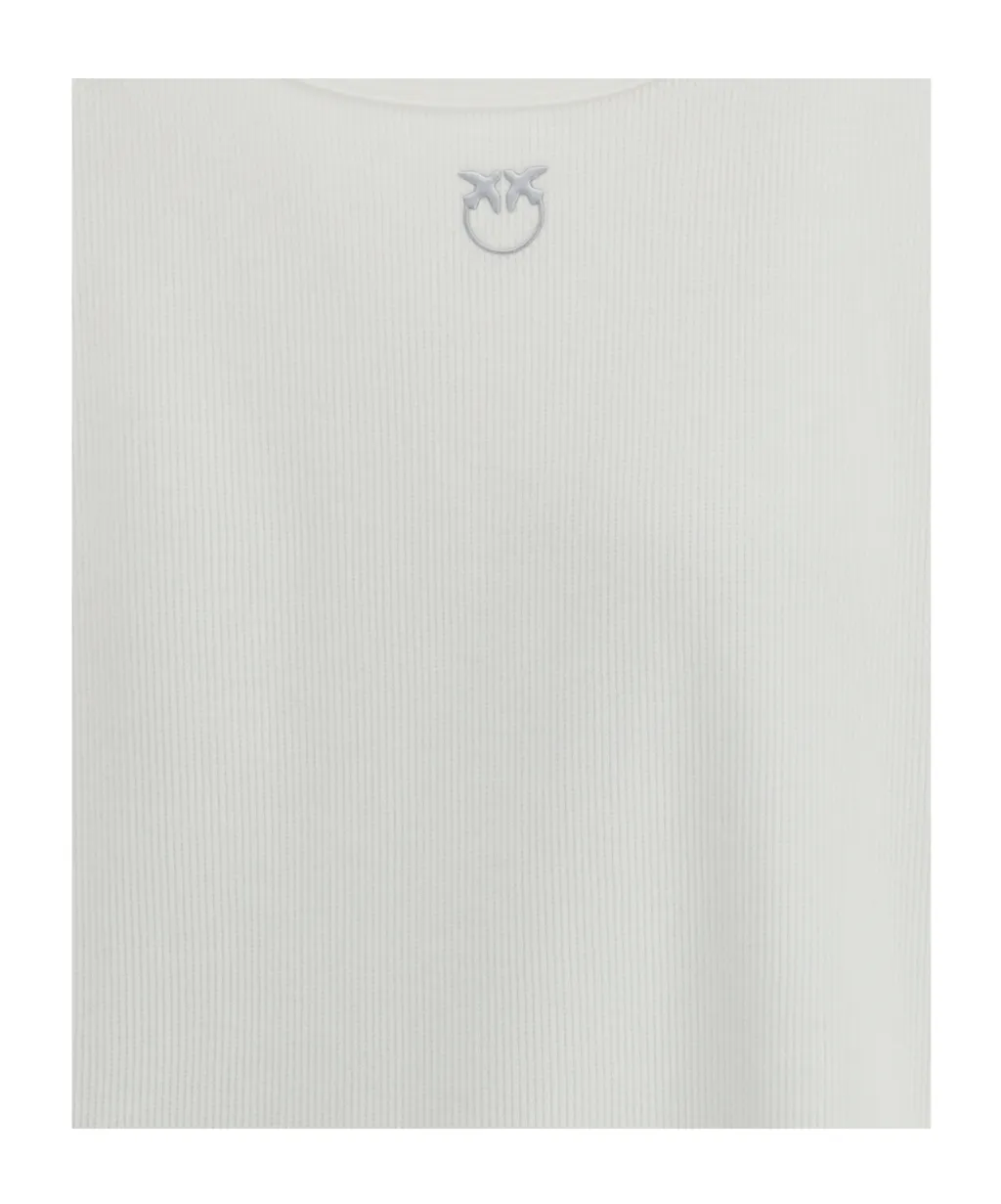 Pinko Ribbed Logo Plaque Tank Top