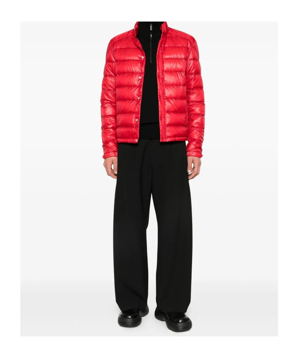 Moncler Selves Button-Up Short Padded Jacket