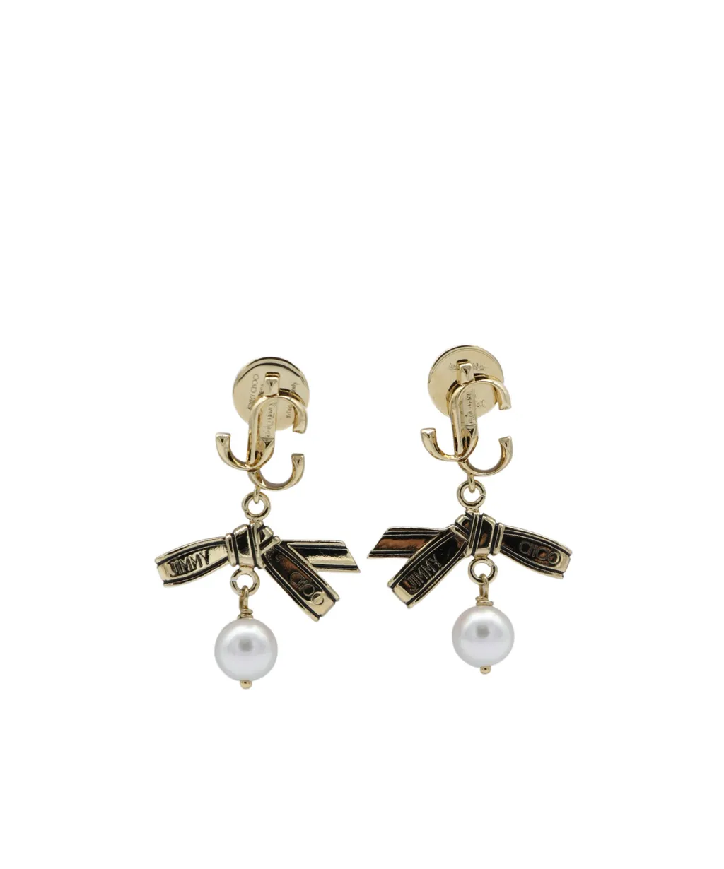 Ribbon Pearl Earring