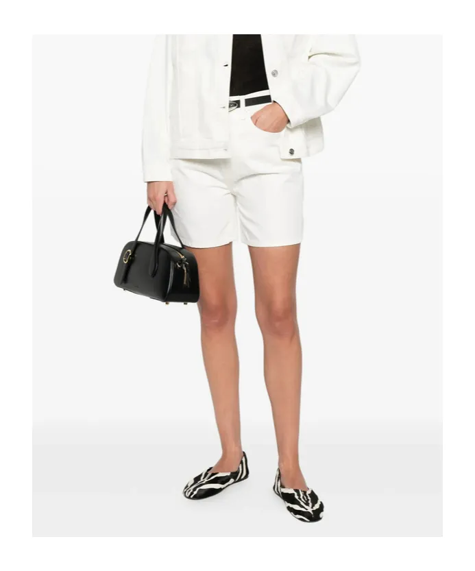 Anine Bing Kat High-Rise Denim Shorts