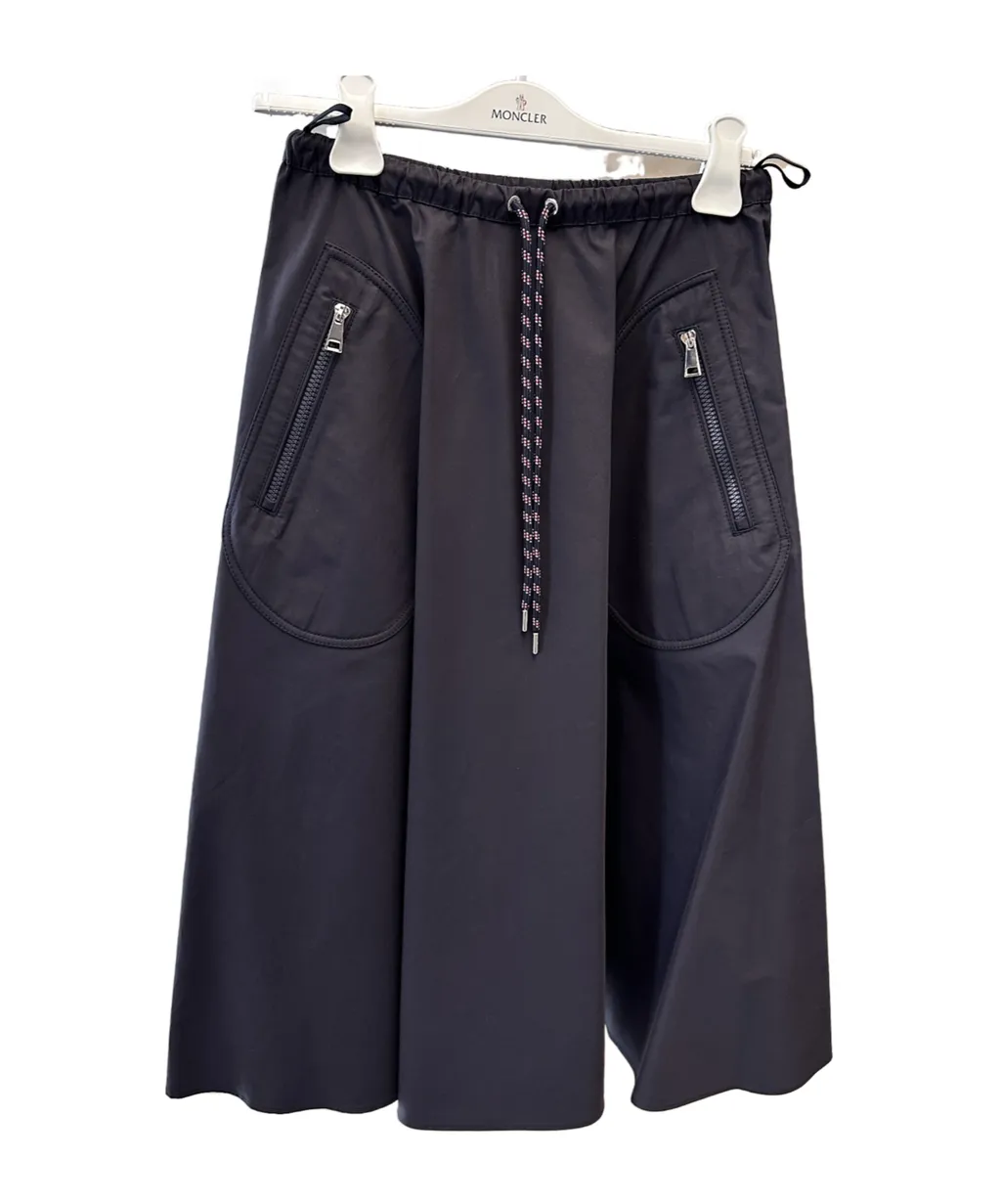 Moncler Drawstring Zip-Pocket Skirt
