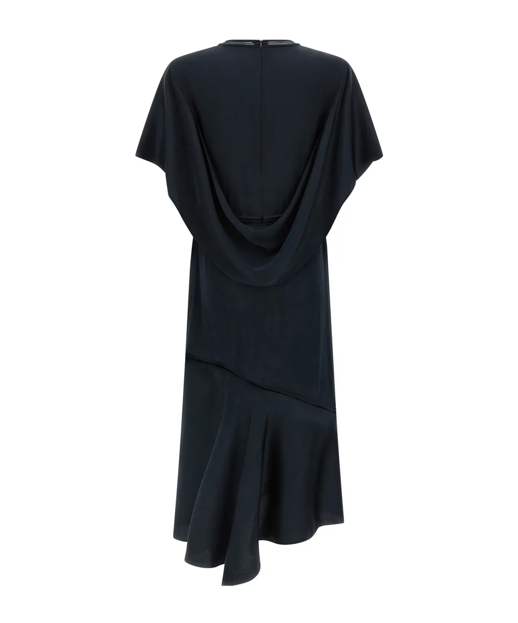Fabiana Filippi Cut-Out Ruffle Midi Dress