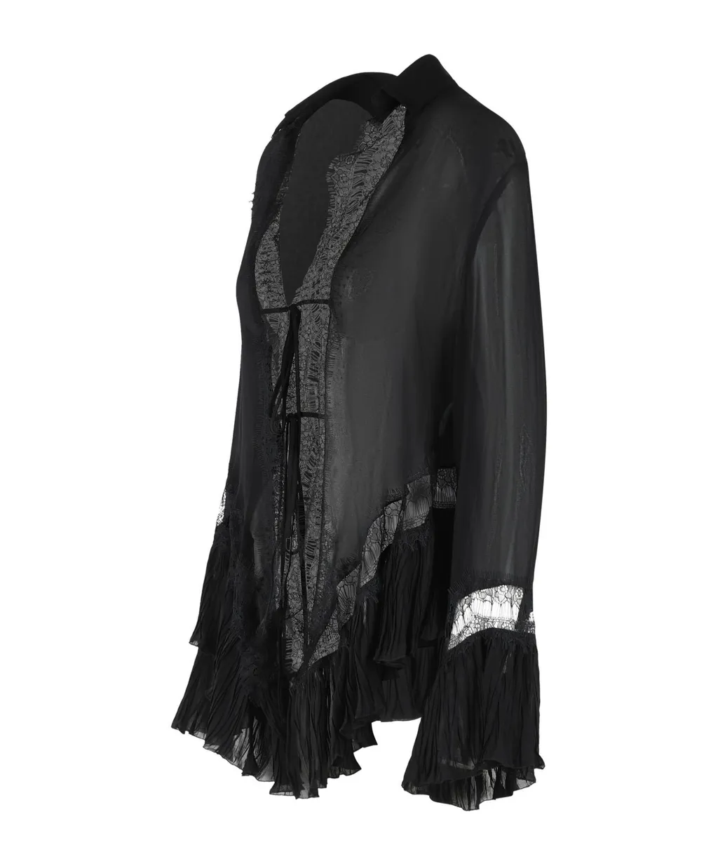 Blumarine Amberlight Flared Hem Shirt