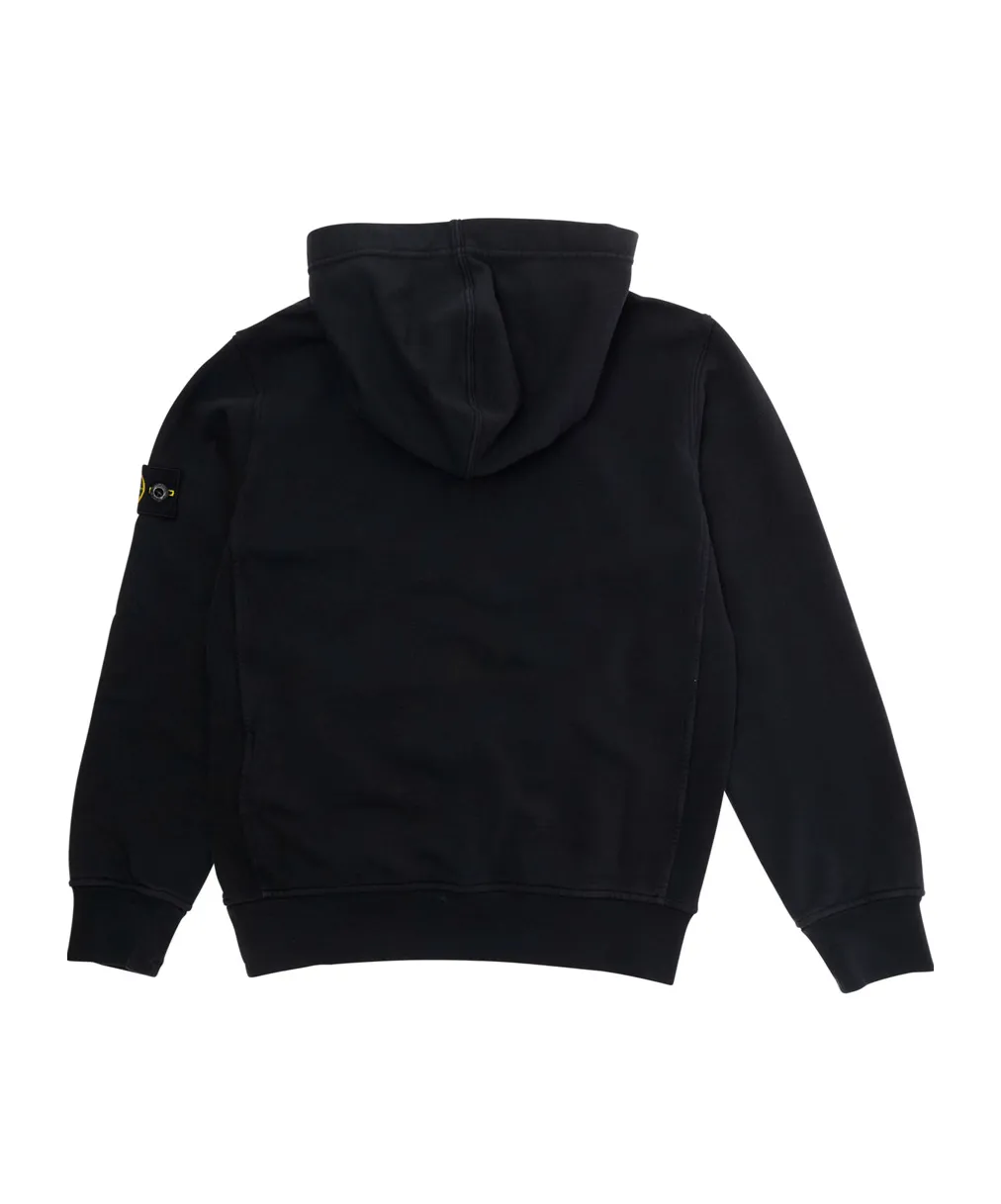 Stone Island Junior Long Sleeved Logo Patch Hoodie