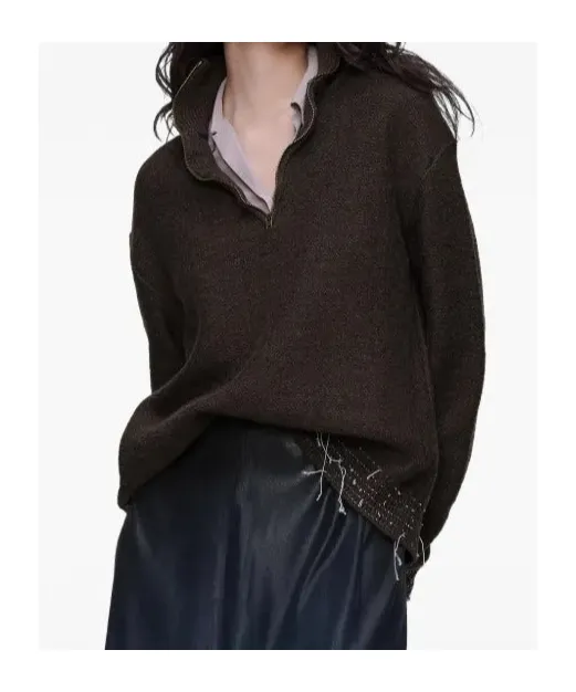 Wool Quarter-Zip Sweater