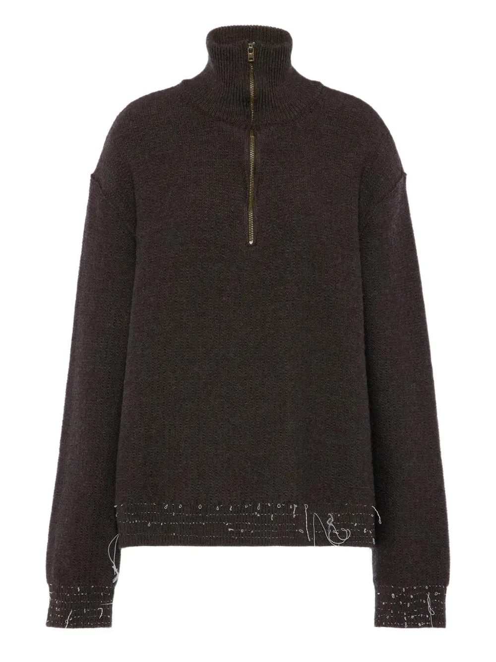 Wool Quarter-Zip Sweater