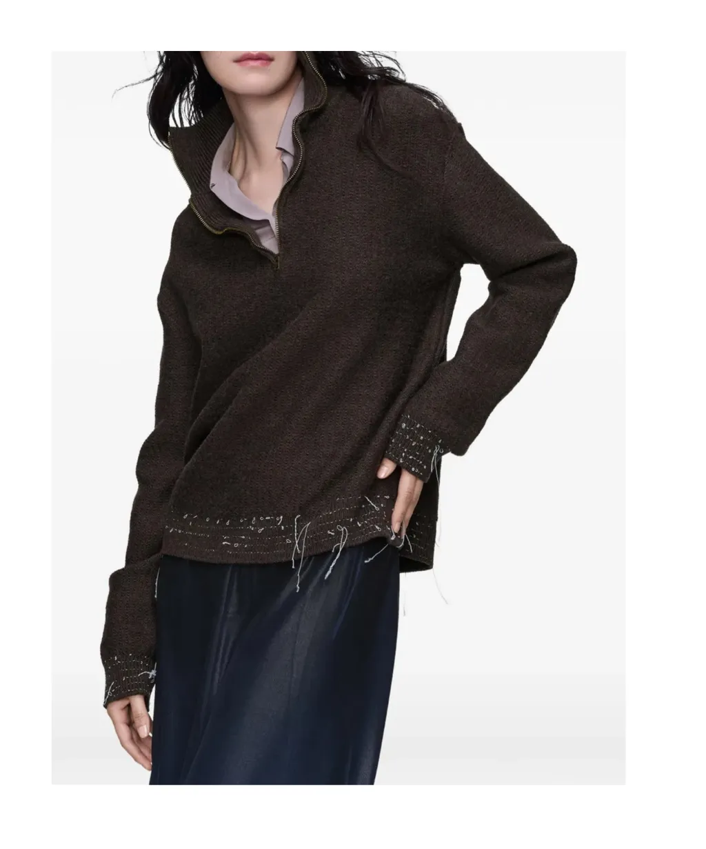 Wool Quarter-Zip Sweater