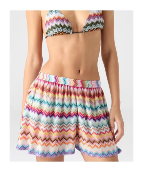Missoni Pixelated Zigzag Motif Shorts