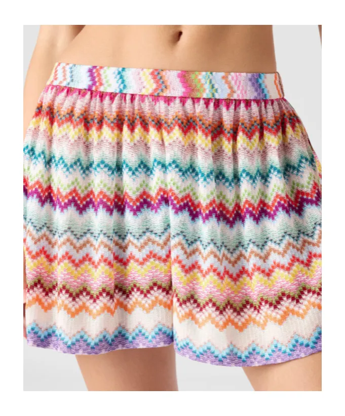 Missoni Pixelated Zigzag Motif Shorts