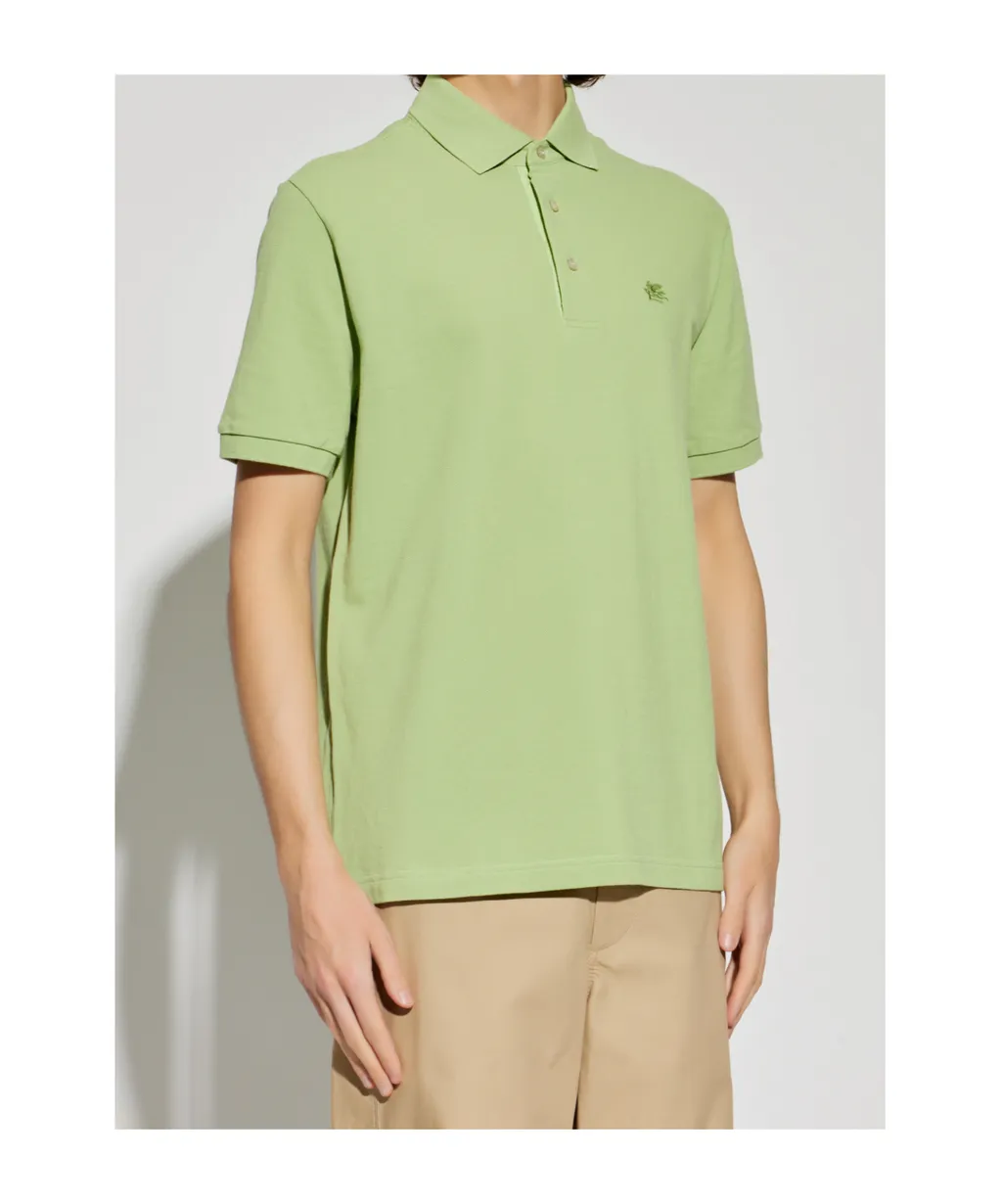 Etro Pegaso Embroidered Polo Shirt