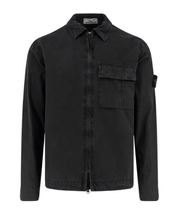 Stone Island Logo Patch Pocket Detail Shirt