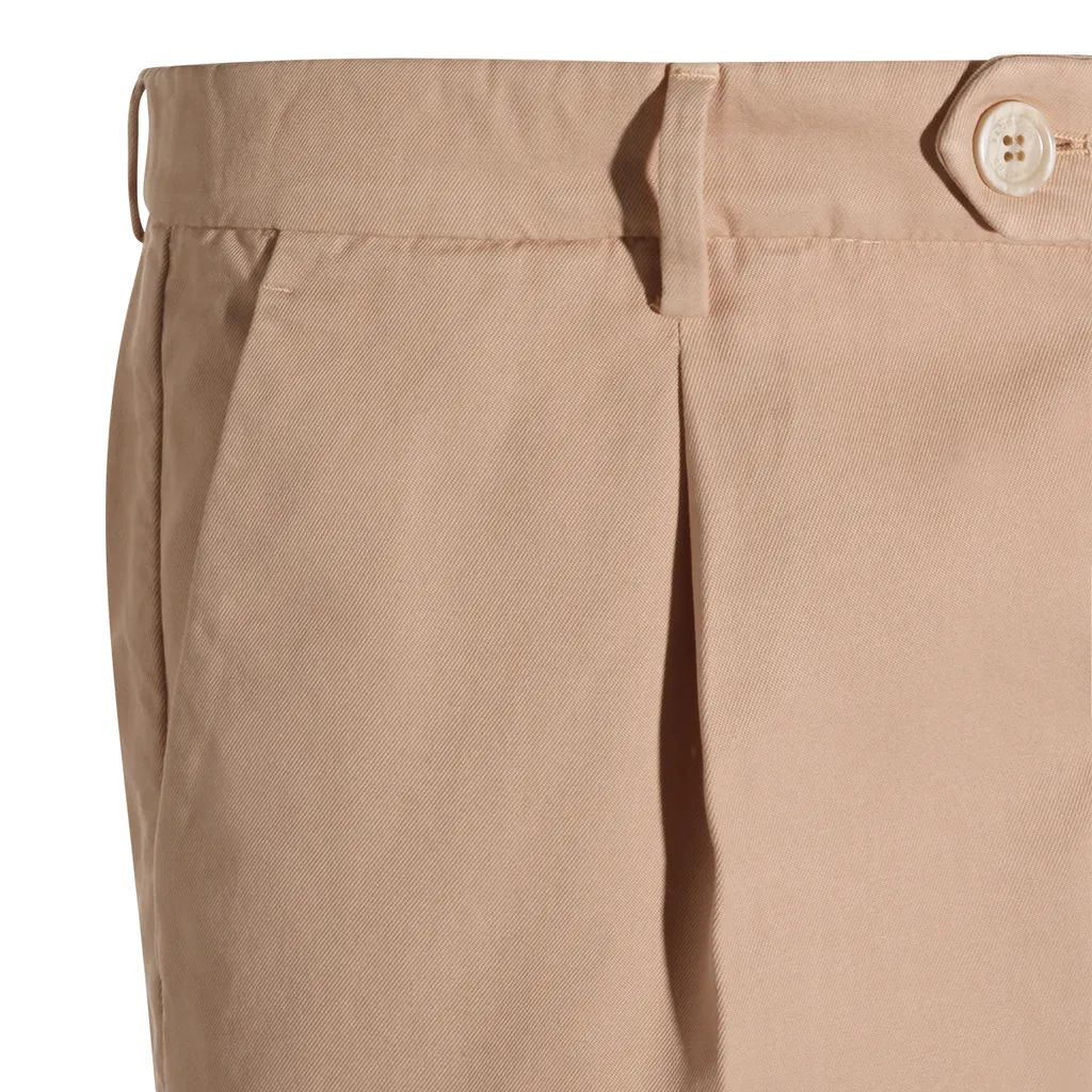 Brunello Cucinelli Leisure-Fit Pleated Gabardine Trousers