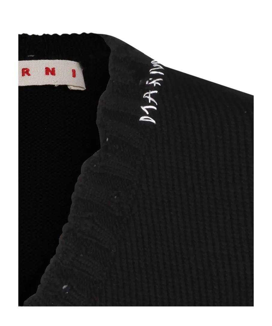 Marni Distressed-Effect V-Neck Knitted Vest