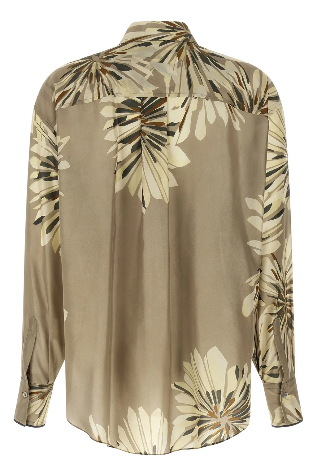 Brunello Cucinelli Floral Printed Long Sleeved Shirt