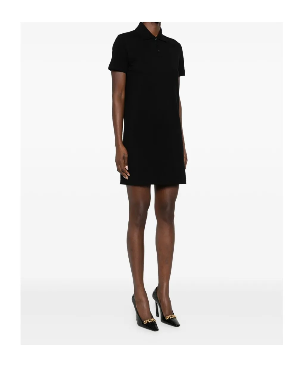 Saint Laurent Logo Embroidered Short-Sleeved Dress