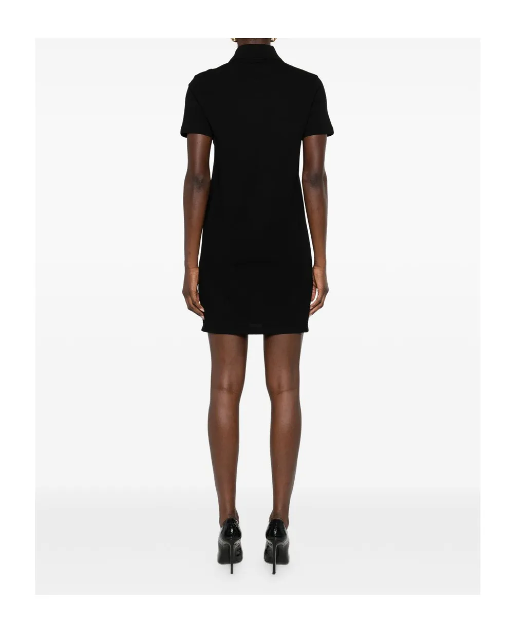 Saint Laurent Logo Embroidered Short-Sleeved Dress
