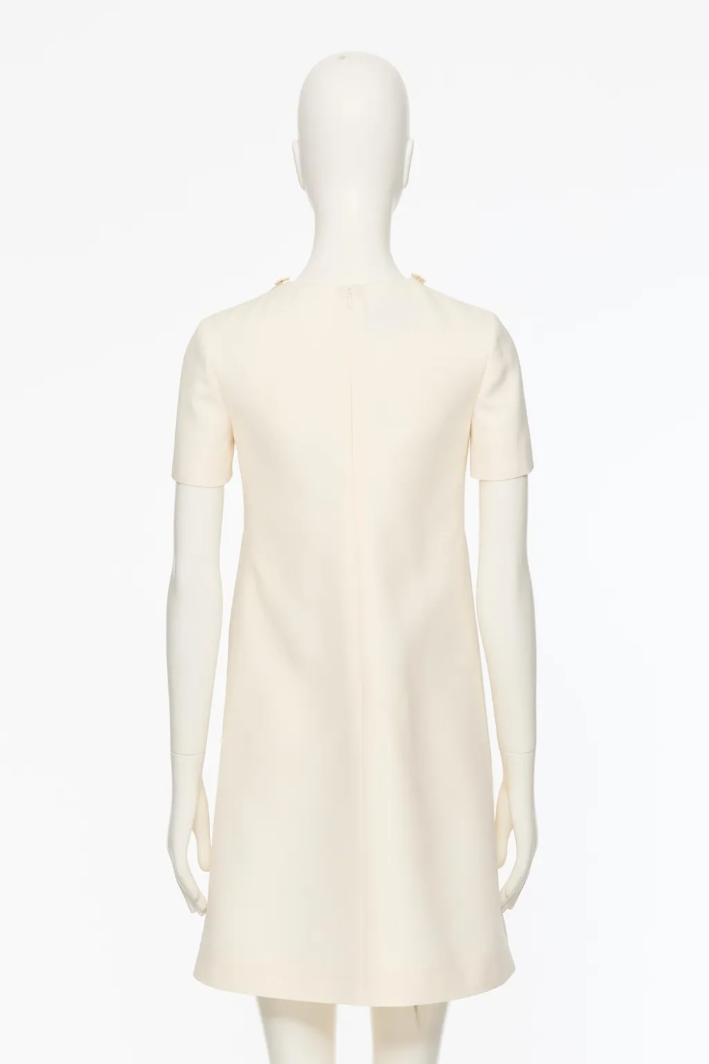 Embroidered Crepe Couture Short Dress