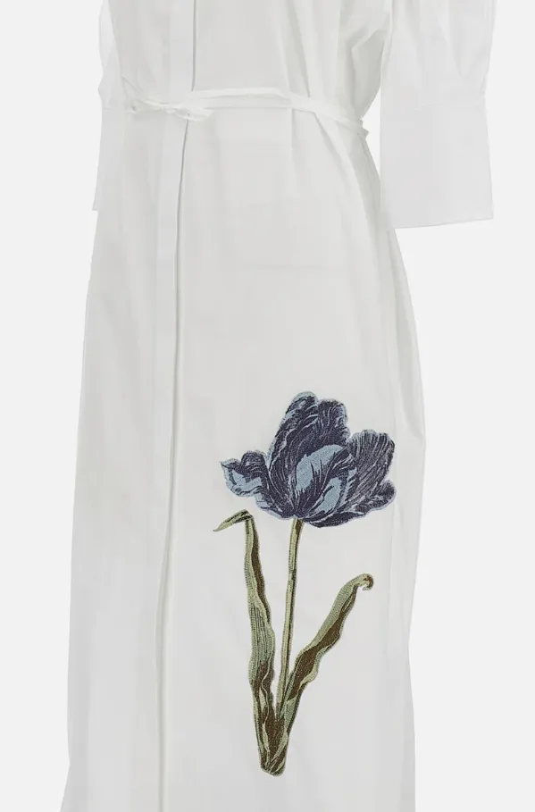 Tulip-Embroidered Dress