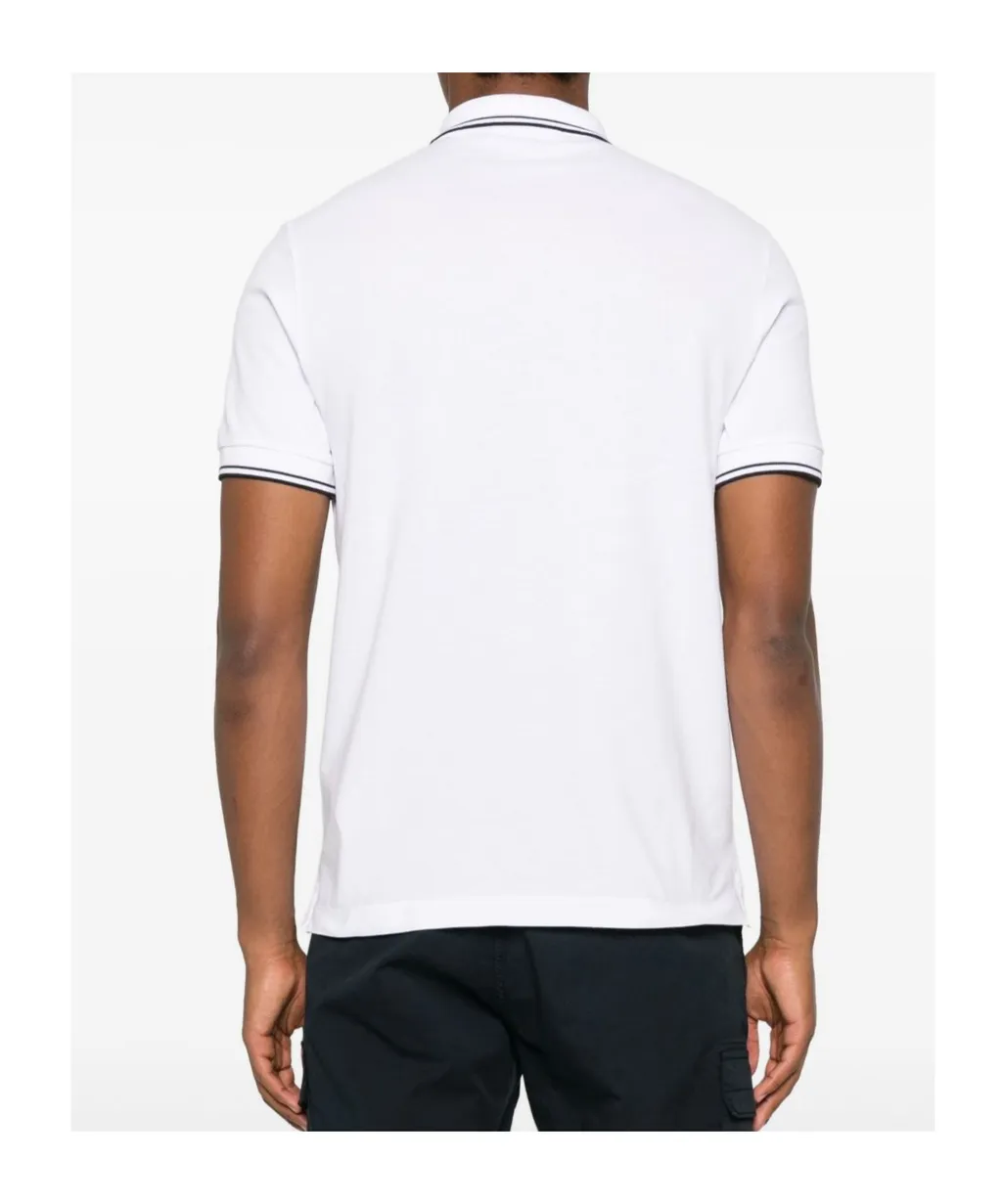 Stone Island Logo Patch Short-Sleeved Polo Shirt