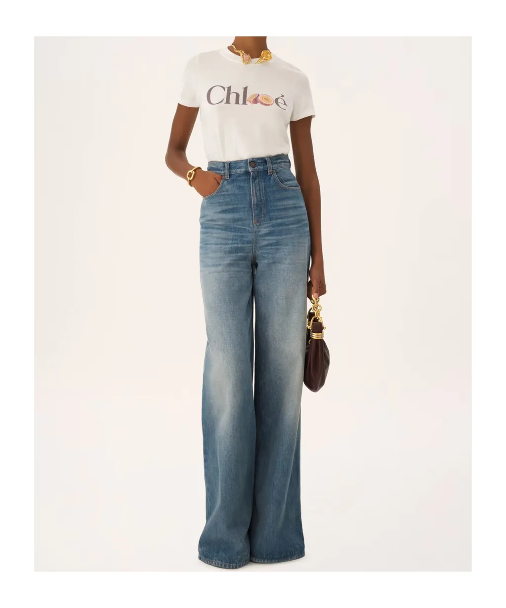 Chlo Logo Printed Crewneck T-Shirt