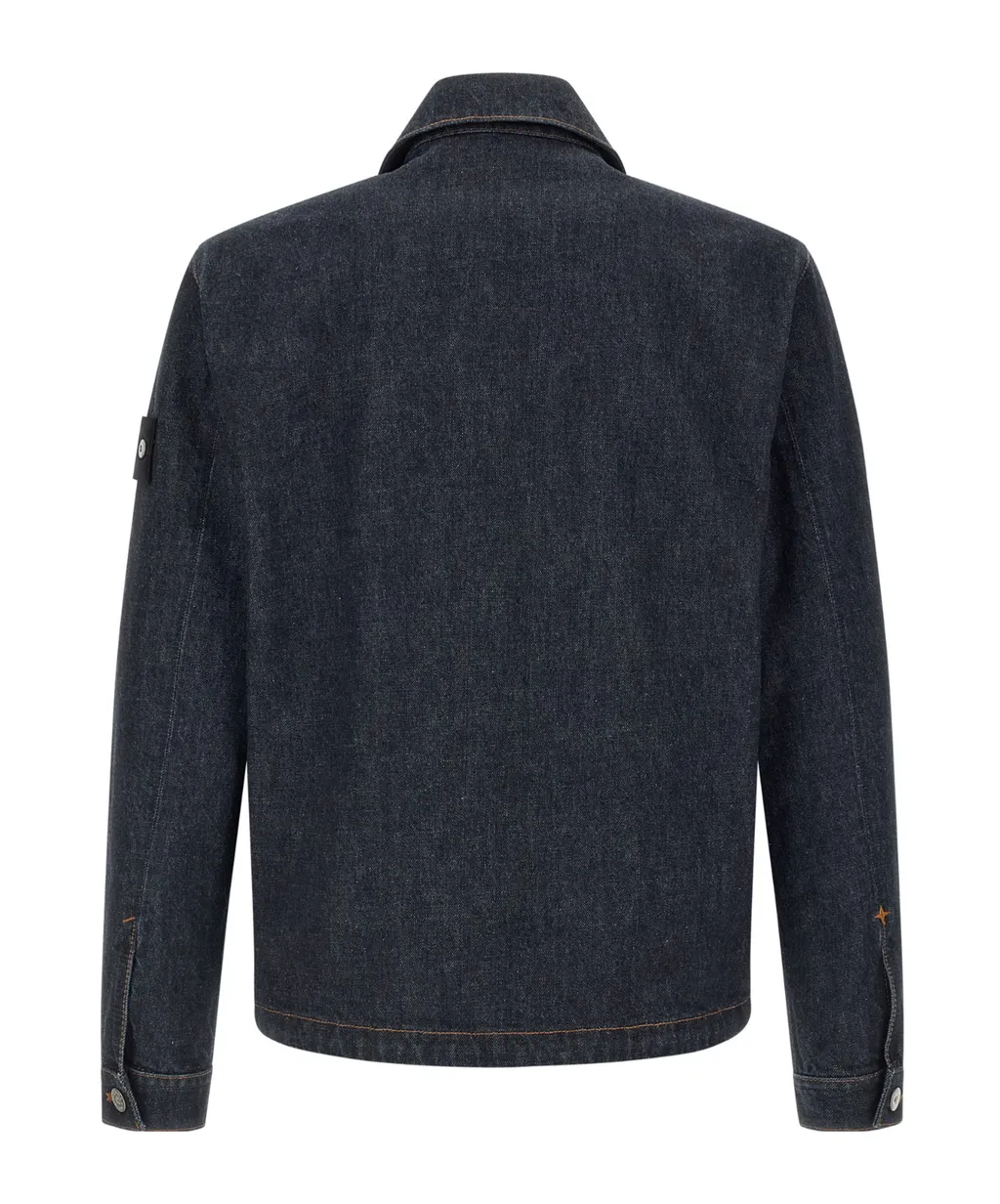 Stone Island Logo Patch Denim Jacket