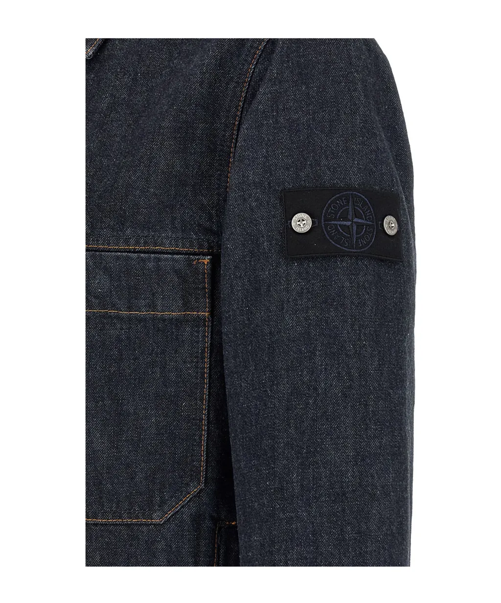 Stone Island Logo Patch Denim Jacket