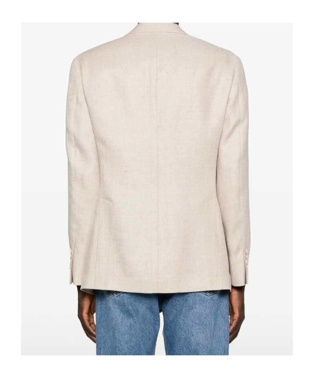 Notched-Lapel Single-Breasted Blazer