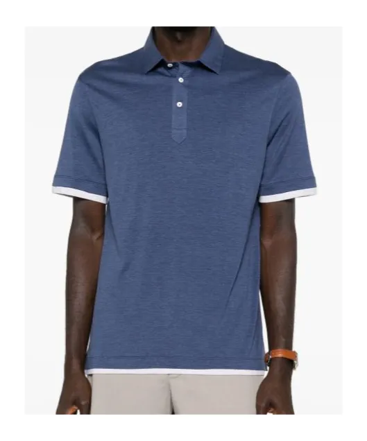 Brunello Cucinelli Short-Sleeved Layered Polo Shirt