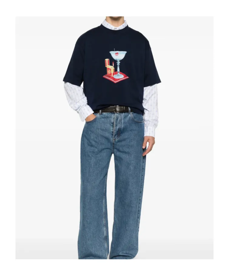 DrÔLe De Monsieur Cocktail Graphic Print Crewneck T-Shirt