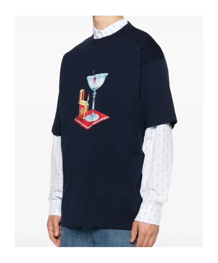 DrÔLe De Monsieur Cocktail Graphic Print Crewneck T-Shirt