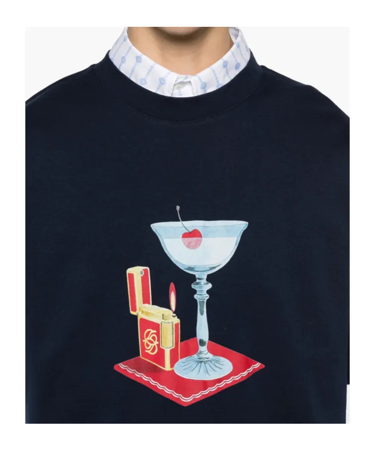 DrÔLe De Monsieur Cocktail Graphic Print Crewneck T-Shirt