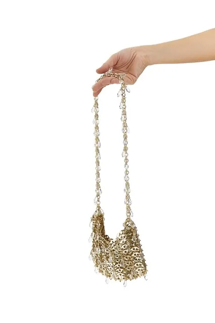 Paco Rabanne Embellished Chain-Linked Shoulder Bag