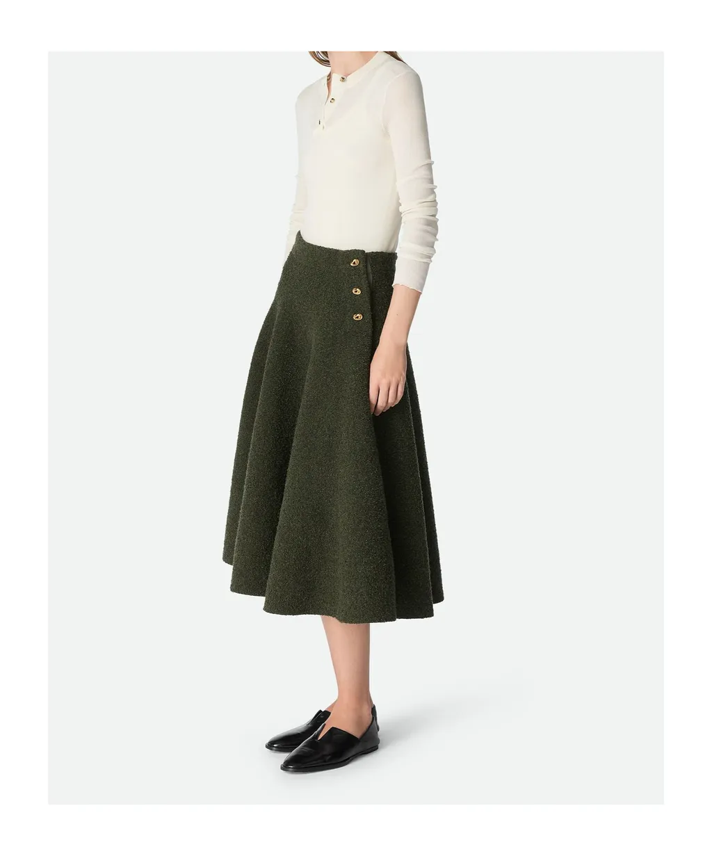 Wool Bouclé Skirt