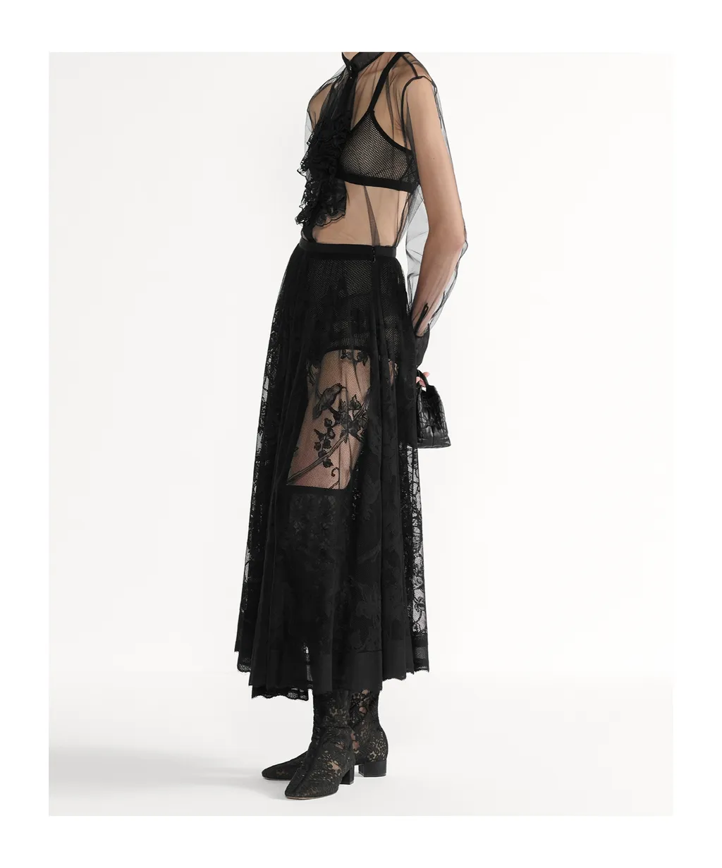 Mid-Length Flared Skirt
