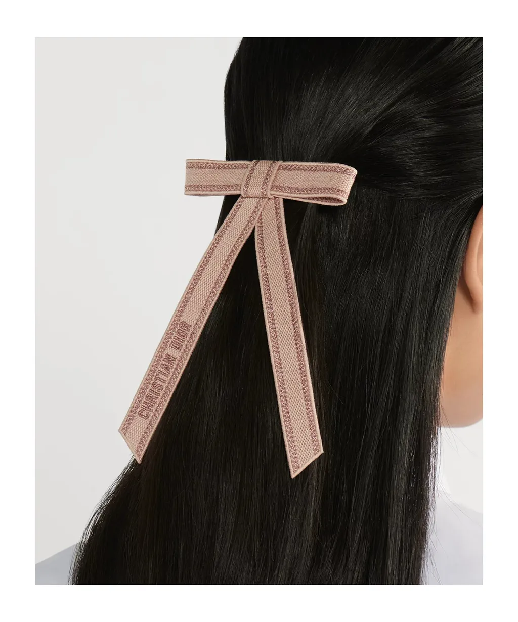 Christian Dior Embroidered Dior Twist Bow