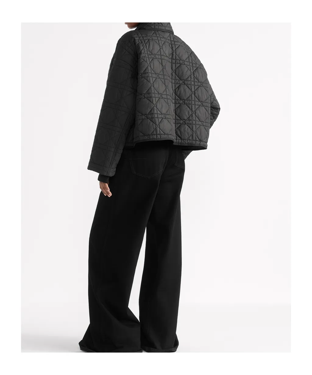 Macrocannage Coat With Scarf Collar