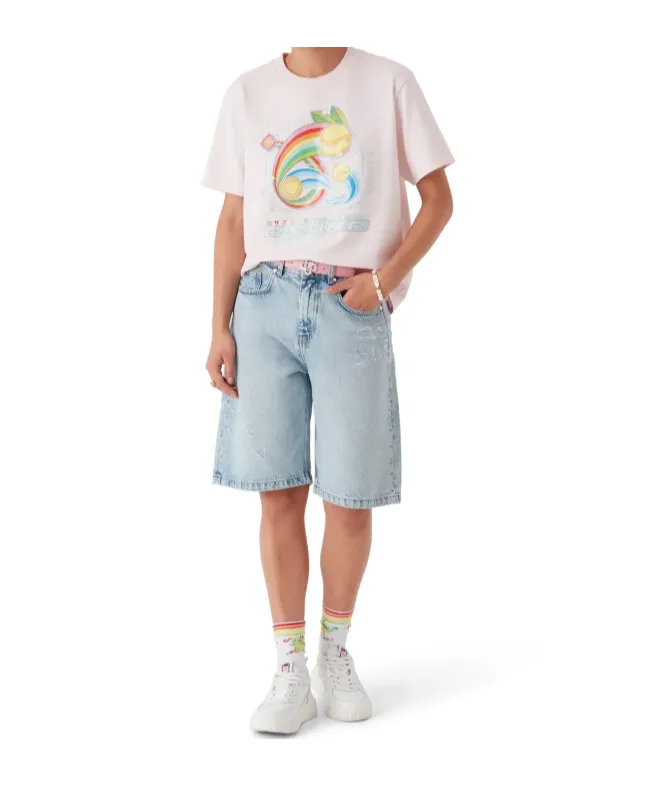 Rainbow Tennis-Ball Print T-Shirt