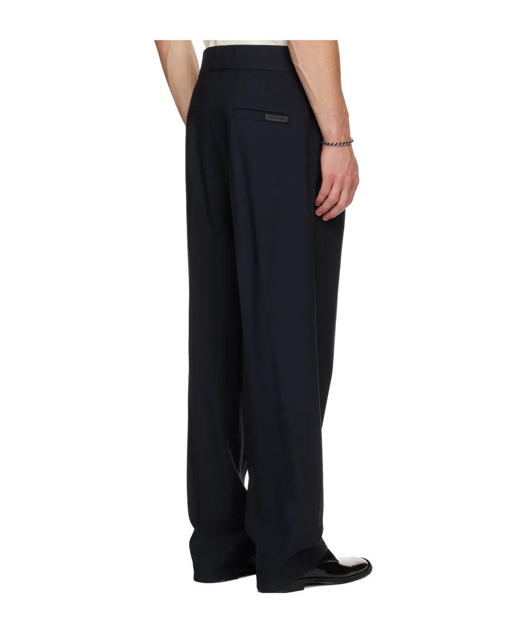 Wool Straight Leg Casual Pants