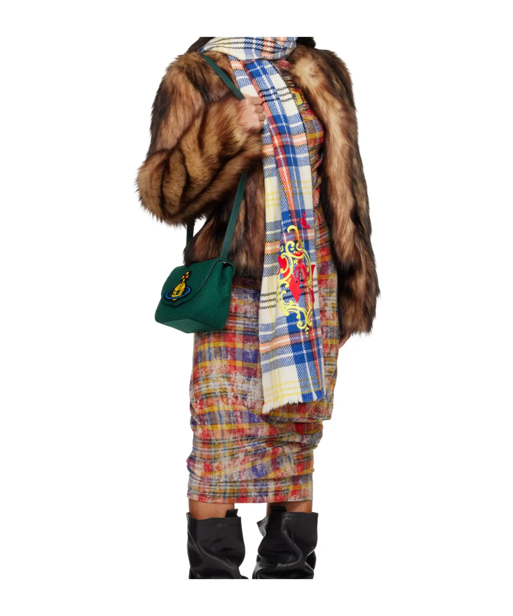 Yak Tartan-Pattern Scarf
